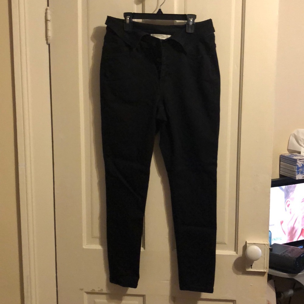 Cato skinny jeans with paper bag waist/fold over